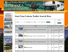Tablet Screenshot of lakotausedhorsetrailerdealer.com